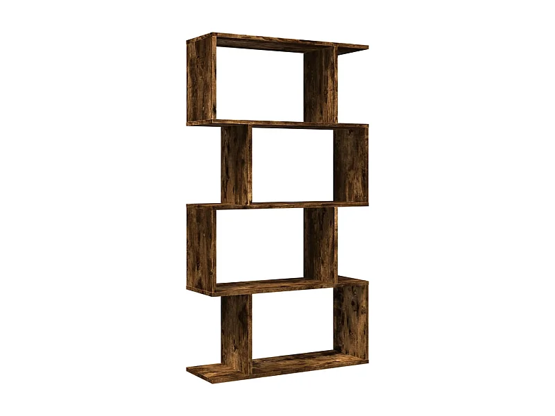 Librería divisora 4 niveles madera roble ahumado 70x24x129 cm