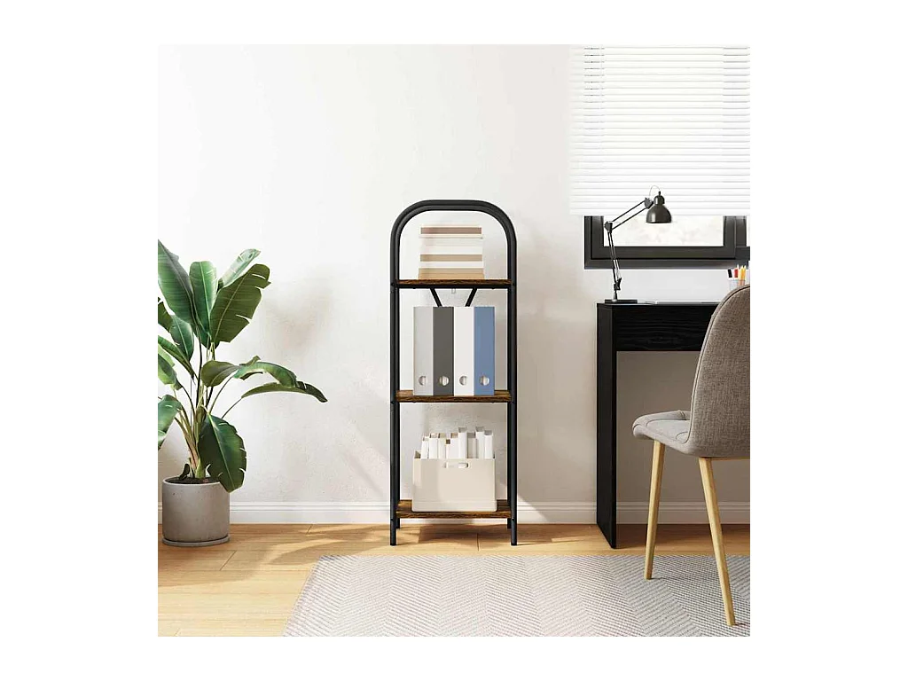 Bibliothèque Chêne fumé 40 x 30 x 109 cm Bois d'ingénierie