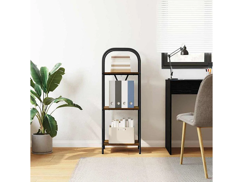 Bibliothèque Chêne fumé 40 x 30 x 109 cm Bois d'ingénierie