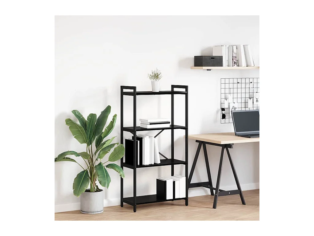 Estantería Roble negro 60 x 30 x 118 cm Madera contrachapada