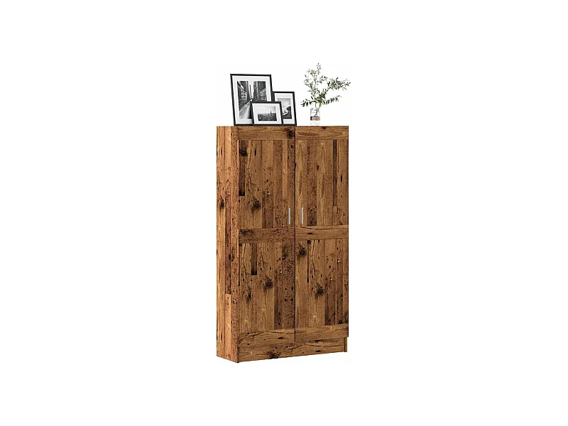 Estantería madera ingeniería madera envejecida 82,5x30,5x150 cm