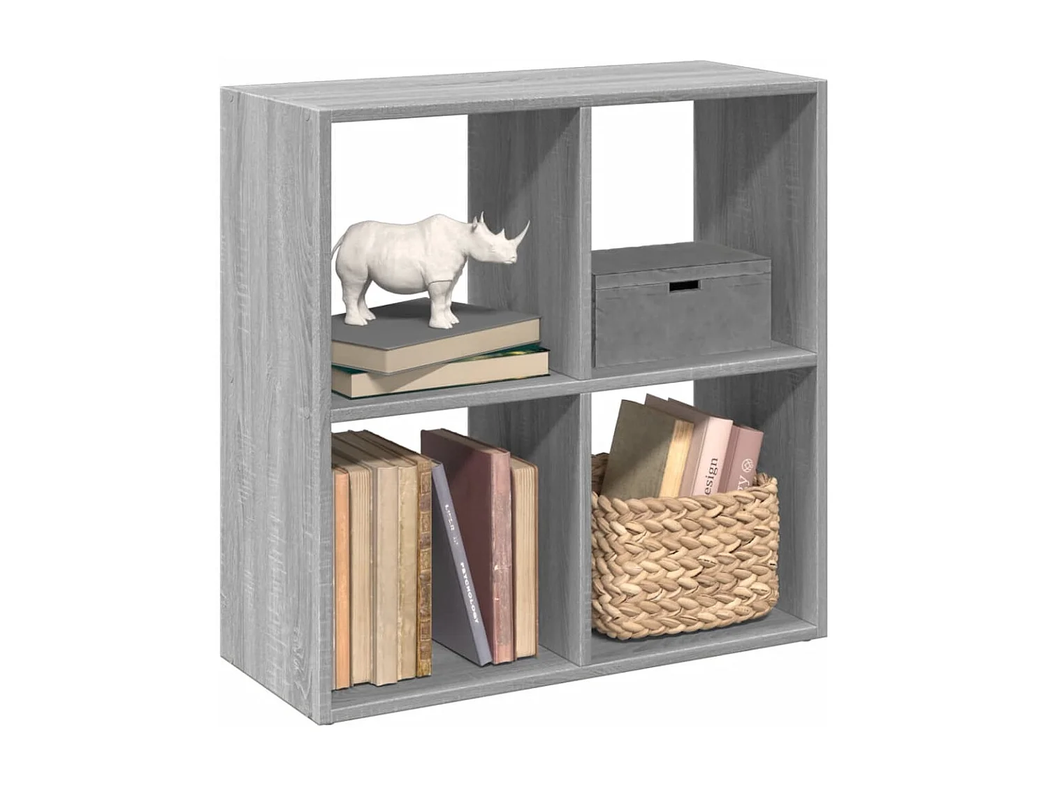 Bibliothèque séparatrice de pièce sonoma gris 69,5x29x69,5 cm