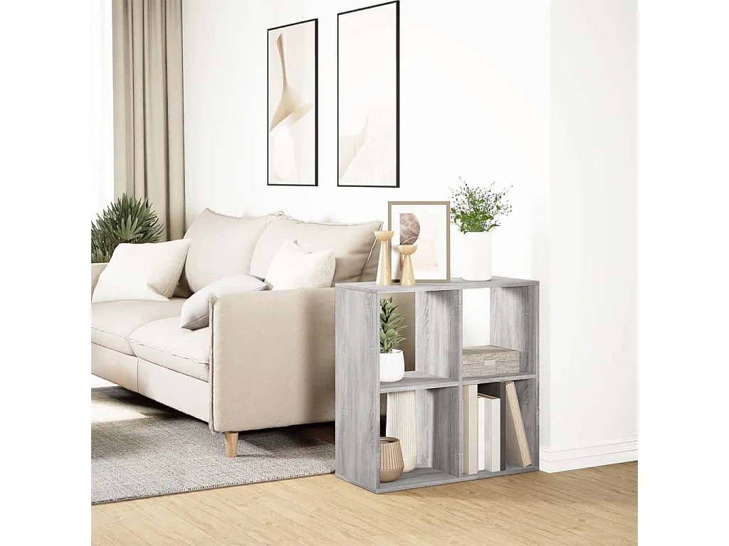 Bibliothèque séparatrice de pièce sonoma gris 69,5x29x69,5 cm
