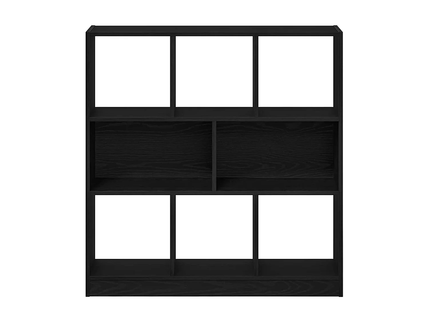 Bibliothèque chêne noir 97,5x29,5x100 cm bois d'ingénierie