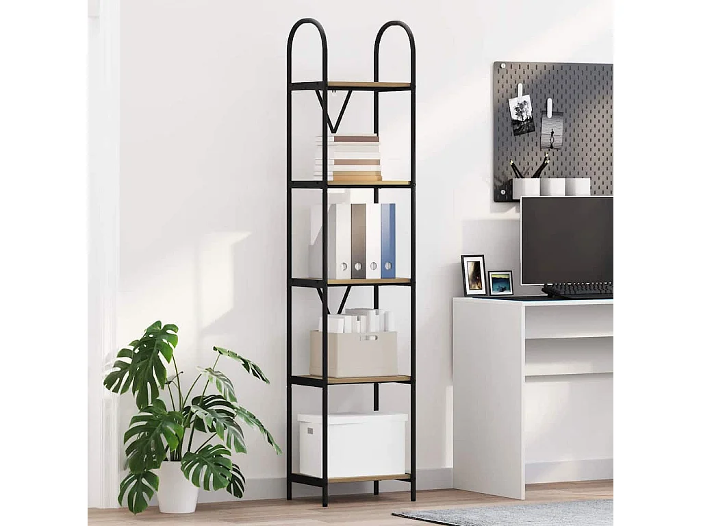 Bibliothèque chêne artisanal 40 x 30 x 183 cm Bois d'ingénierie