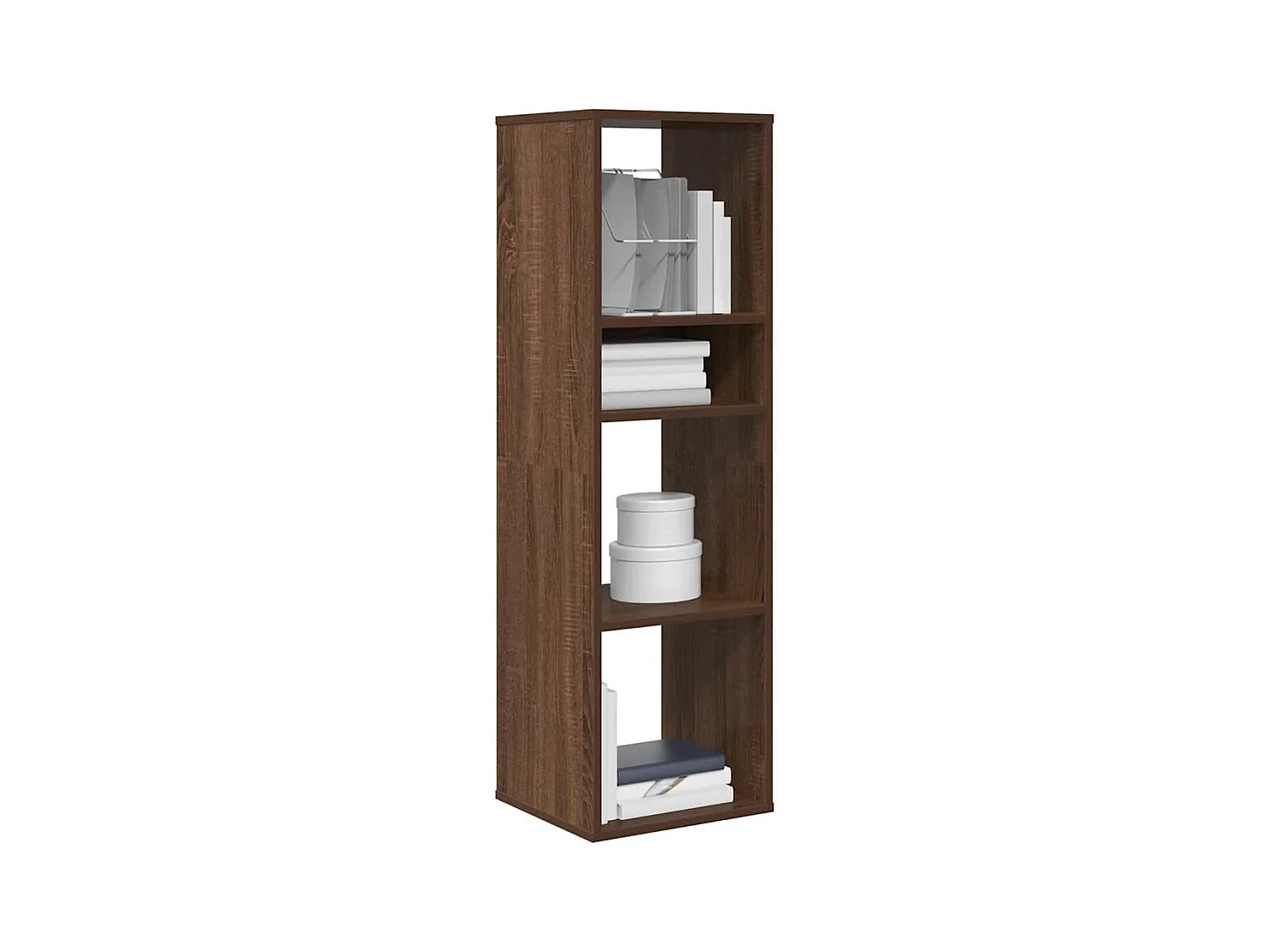 Bibliothèque chêne marron 34x31x112 cm bois d'ingénierie