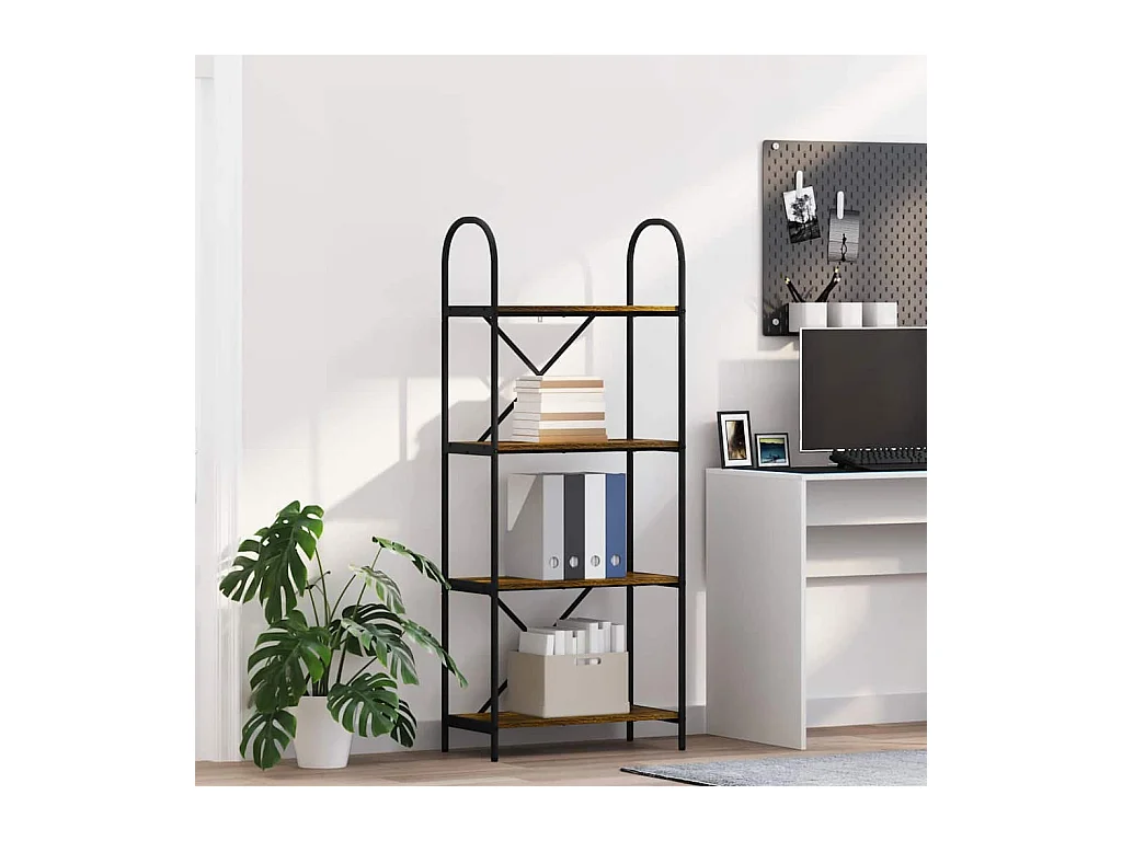 Bibliothèque Chêne fumé 60 x 30 x 146 cm Bois d'ingénierie