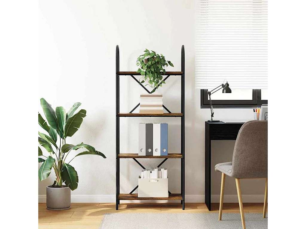 Bibliothèque Chêne fumé 60 x 30 x 146 cm Bois d'ingénierie