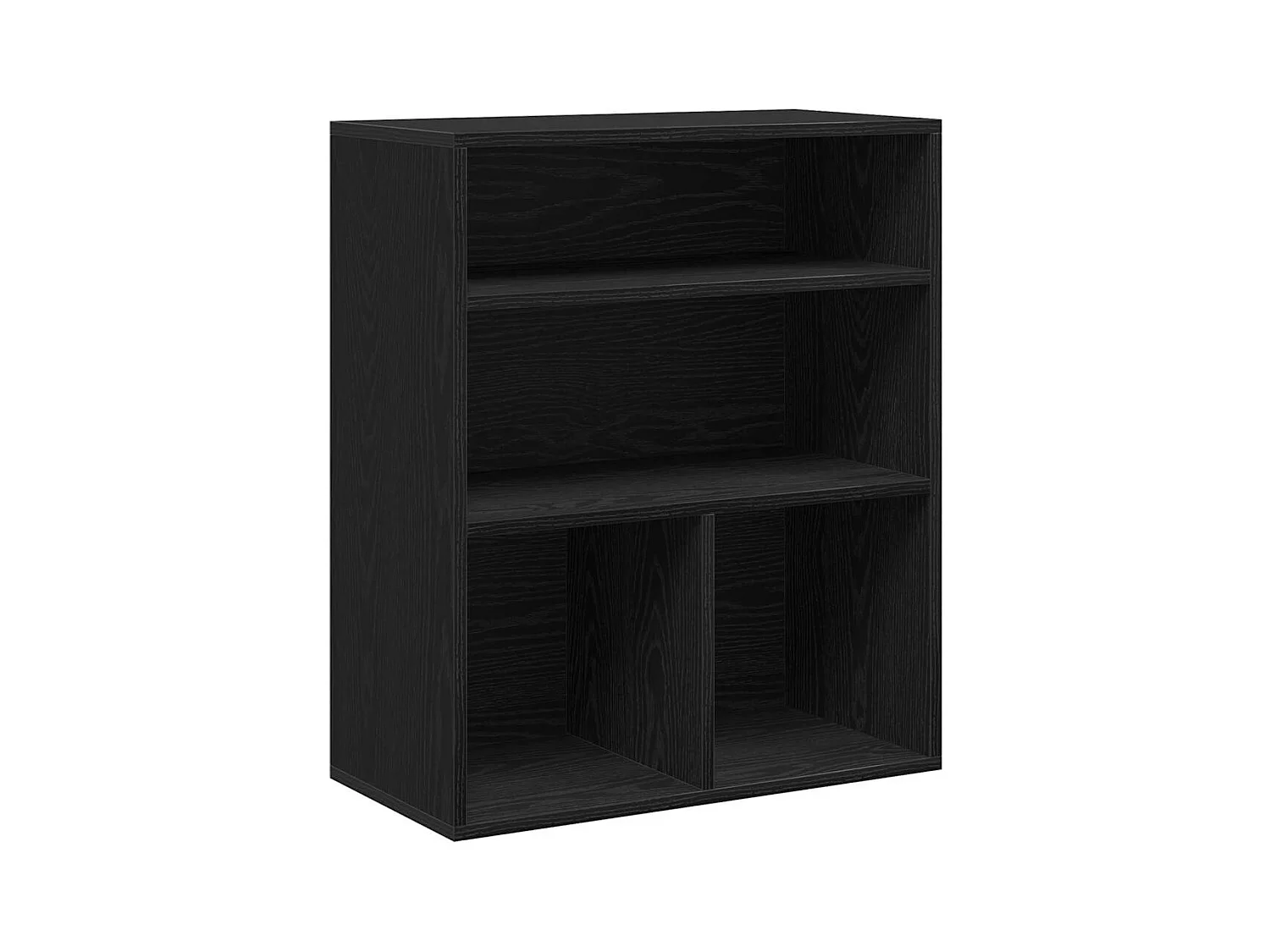 Estantería madera ingeniería negra 60x30x71,5 cm