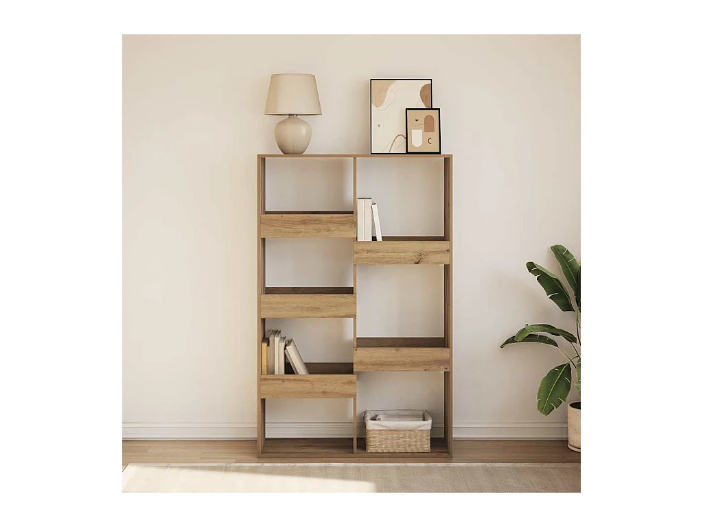 Estantería madera de ingeniería roble artisan 100x33x155,5 cm