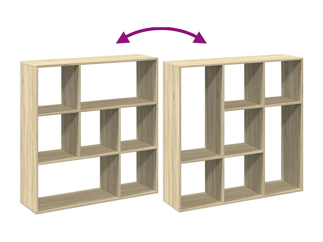 Bibliothèque séparatrice de pièce chêne sonoma 102x29x103,5 cm
