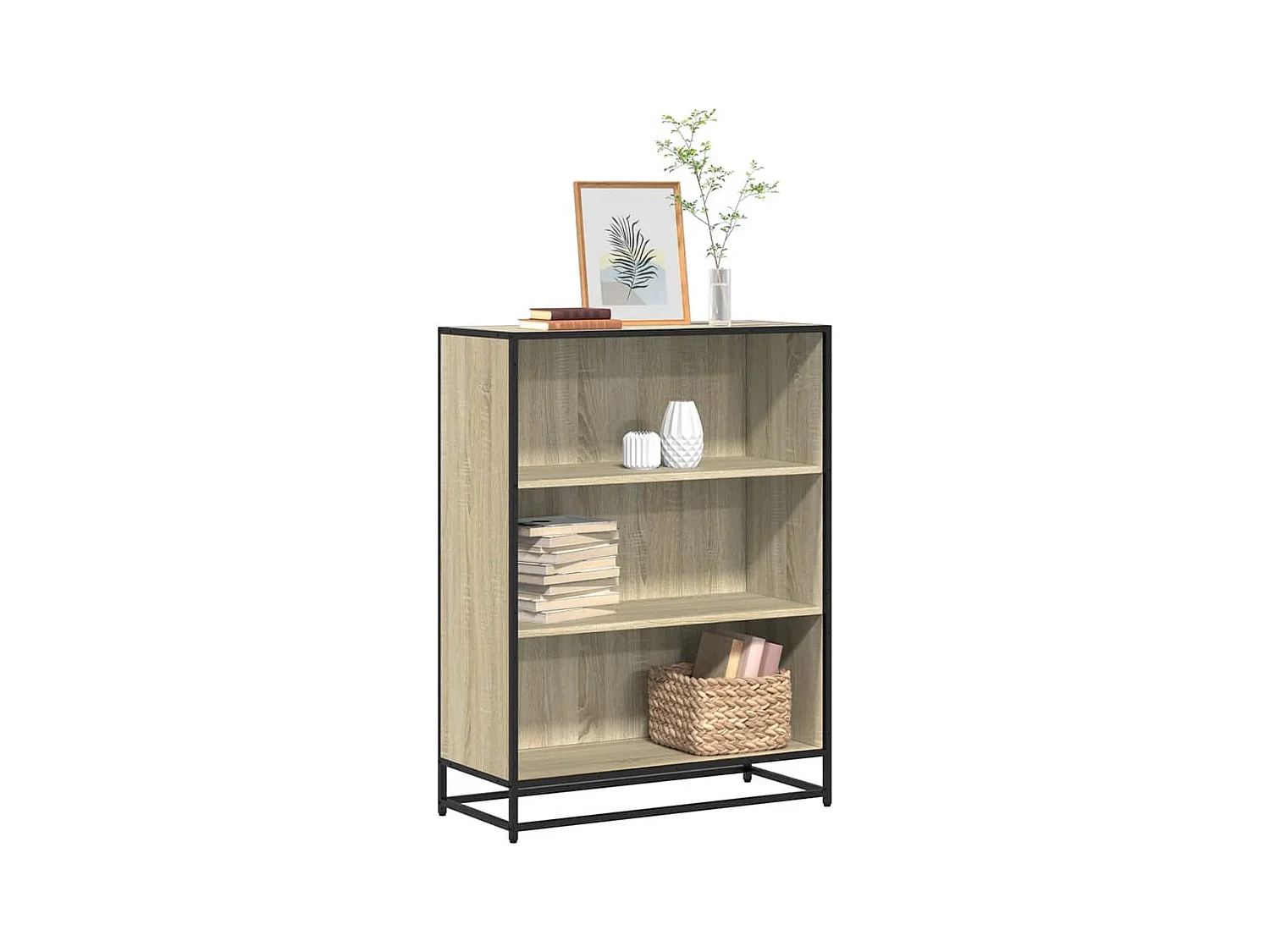 Estantería madera ingeniería color roble 80,5x35x107,5 cm