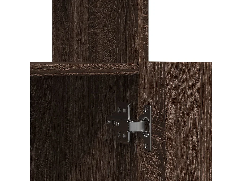 Bibliothèque chêne marron 63x33x140 cm bois d'ingénierie