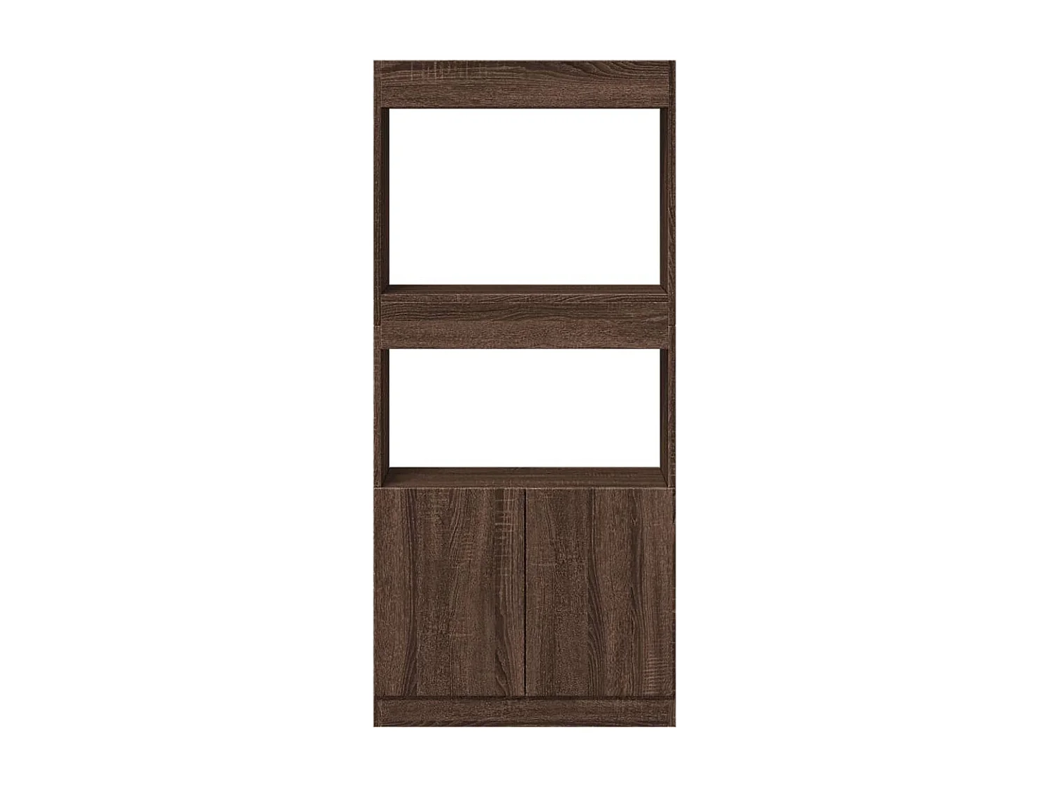 Aparador de madera de ingeniería marrón roble 63x33x140 cm