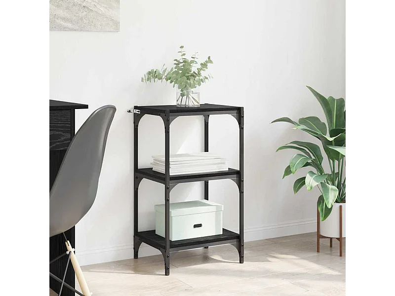 Gabinete de Livros Carvalho preto 40 x 33 x 71 cm