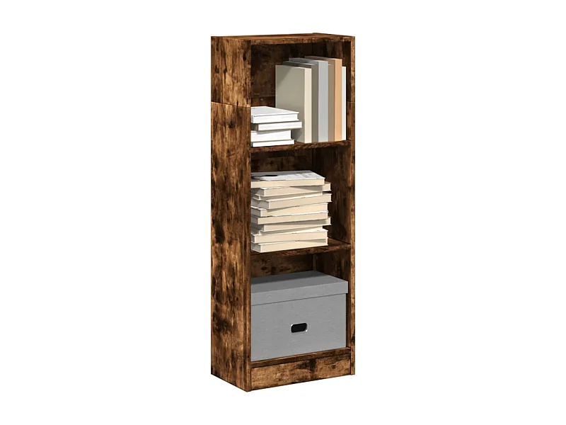 Estantería madera de ingeniería roble ahumado 40x24x109 cm