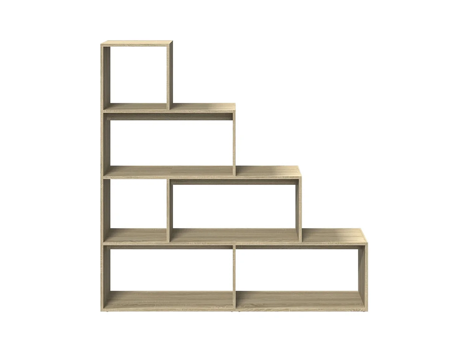 Bibliothèque séparatrice de pièce 4 niveaux chêne sonoma