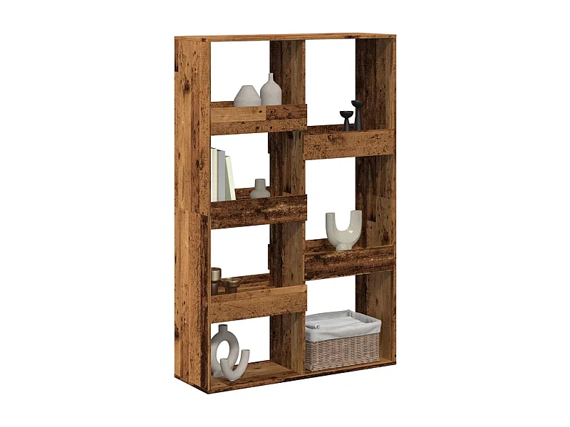 Bibliothèque / Cloison de séparation vieux bois 100x33x155,5cm bois ingénierie