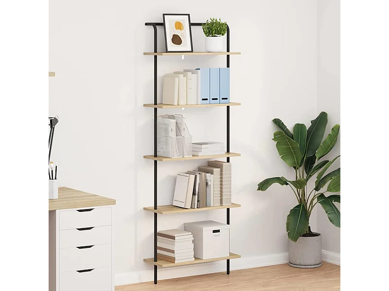 Estante Carvalho sonoma 60 x 24 x 168 cm Madeira processada