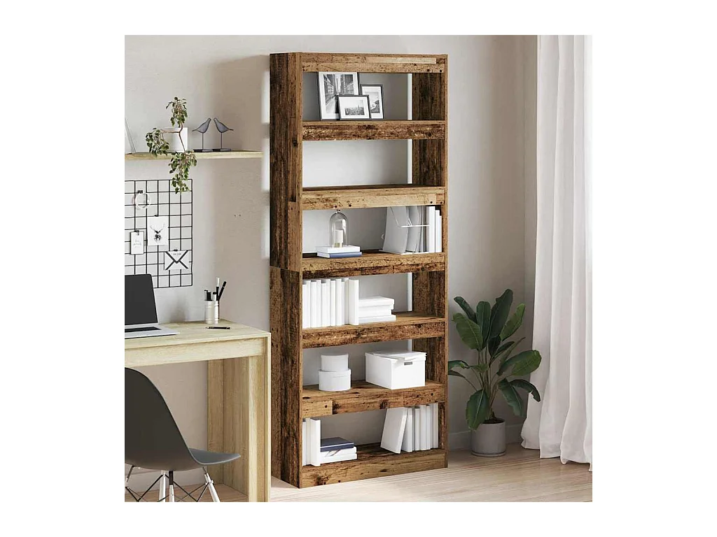 Bibliothèque Bois ancien 80 x 30 x 198 cm Bois d'ingénierie