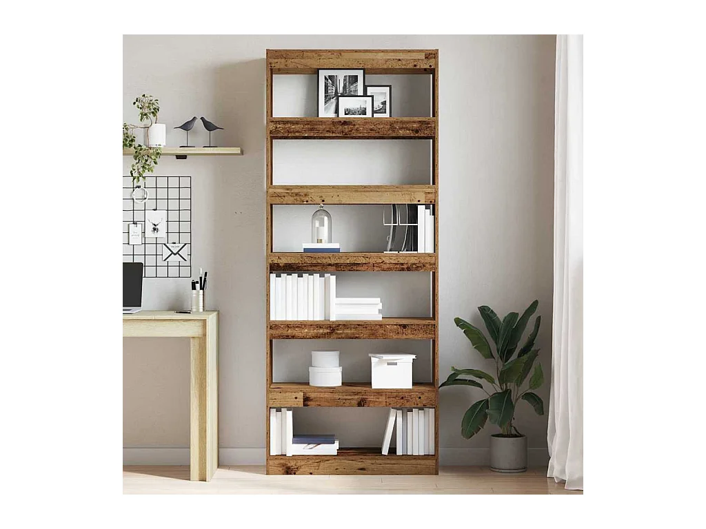 Bibliothèque Bois ancien 80 x 30 x 198 cm Bois d'ingénierie