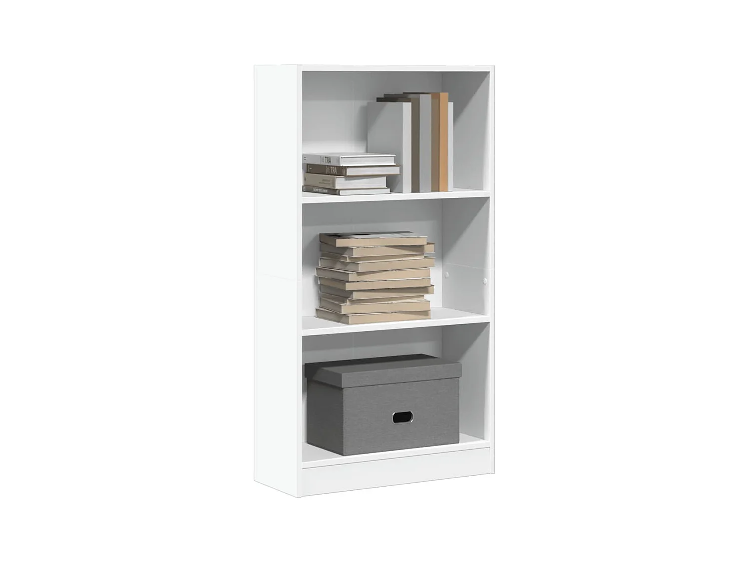 Boekenkast 60x24x109 cm bewerkt hout wit