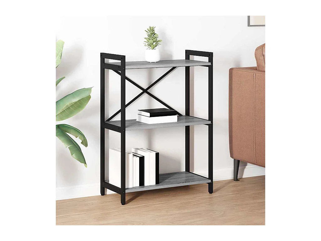 Bibliothèque Sonoma gris 60 x 30 x 83 cm Bois d'ingénierie