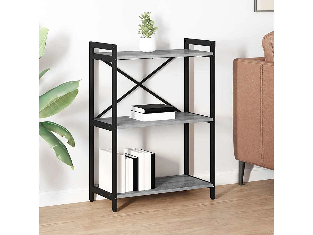 Bibliothèque Sonoma gris 60 x 30 x 83 cm Bois d'ingénierie