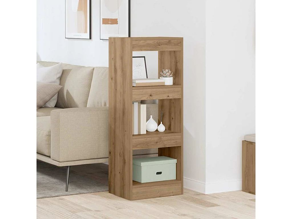 Bibliothèque chêne artisanal 40 x 30 x 103 cm Bois d'ingénierie