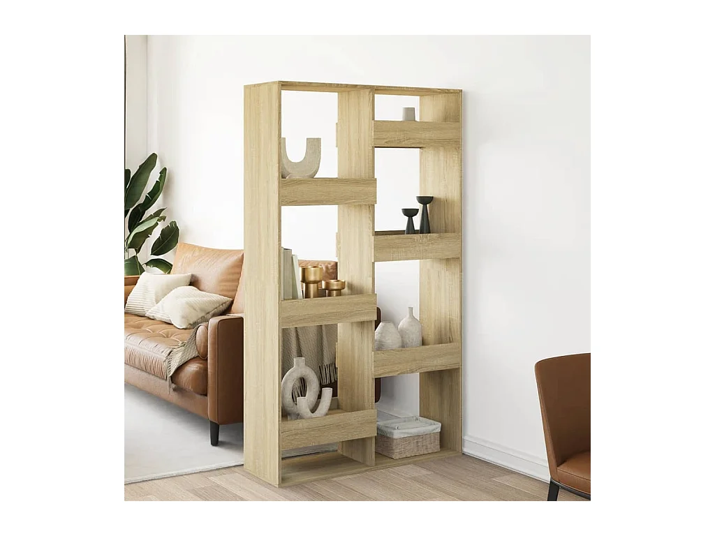 Bibliothèque / Cloison de séparation chêne sonoma 100x33x175cm bois ingénierie