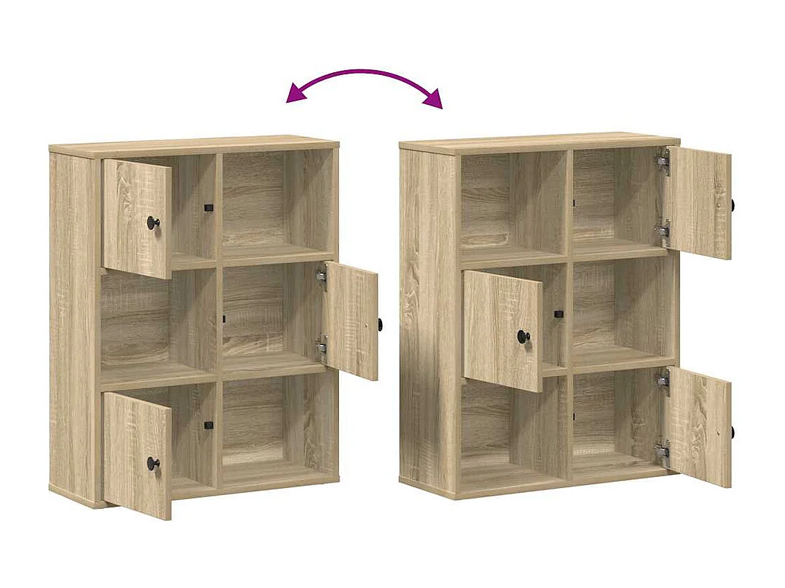 Estantería madera de ingeniería roble sonoma 60x24x76,5 cm