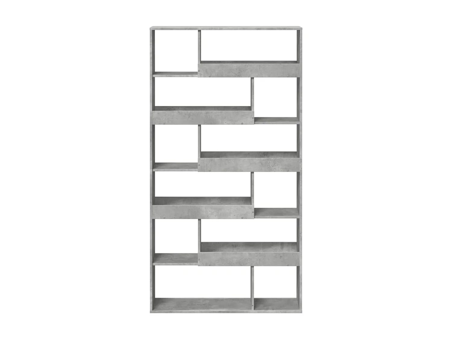 Bibliothèque gris béton 100x33x187,5 cm bois d'ingénierie