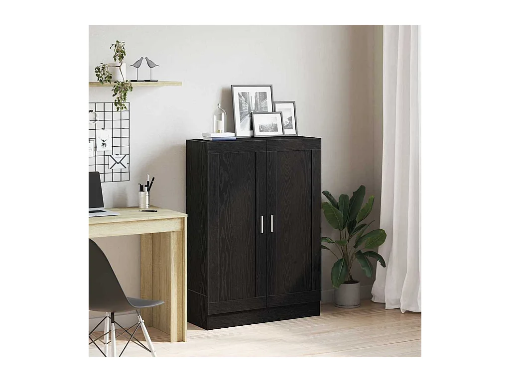 Meuble de Bibliothèque Chêne noir 82.5 x 30.5 x 115 cm