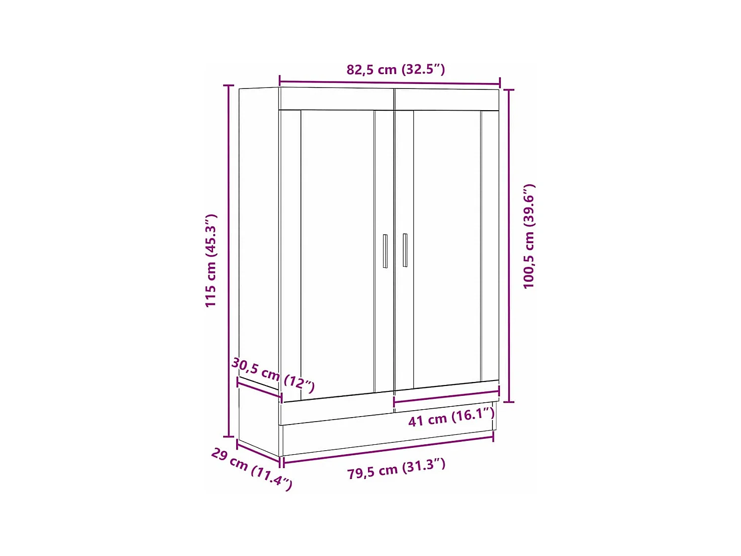 Meuble de Bibliothèque Chêne noir 82.5 x 30.5 x 115 cm