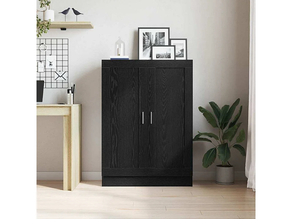 Meuble de Bibliothèque Chêne noir 82.5 x 30.5 x 115 cm