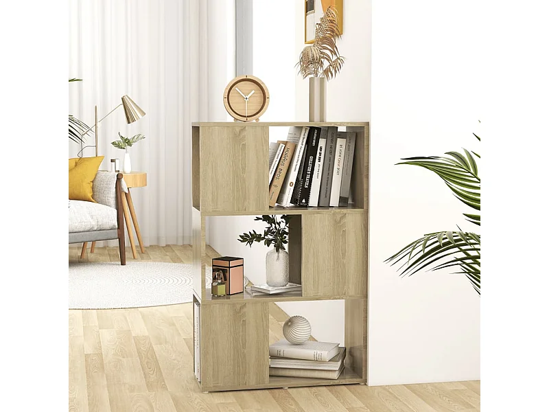Bibliothèque/Séparateur de pièce Chêne Sonoma 60x24x94 cm