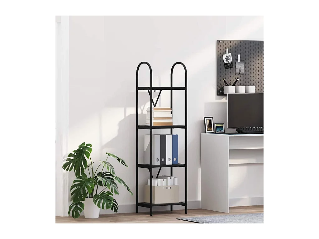 Estante de libros Roble negro 40 x 30 x 146 cm