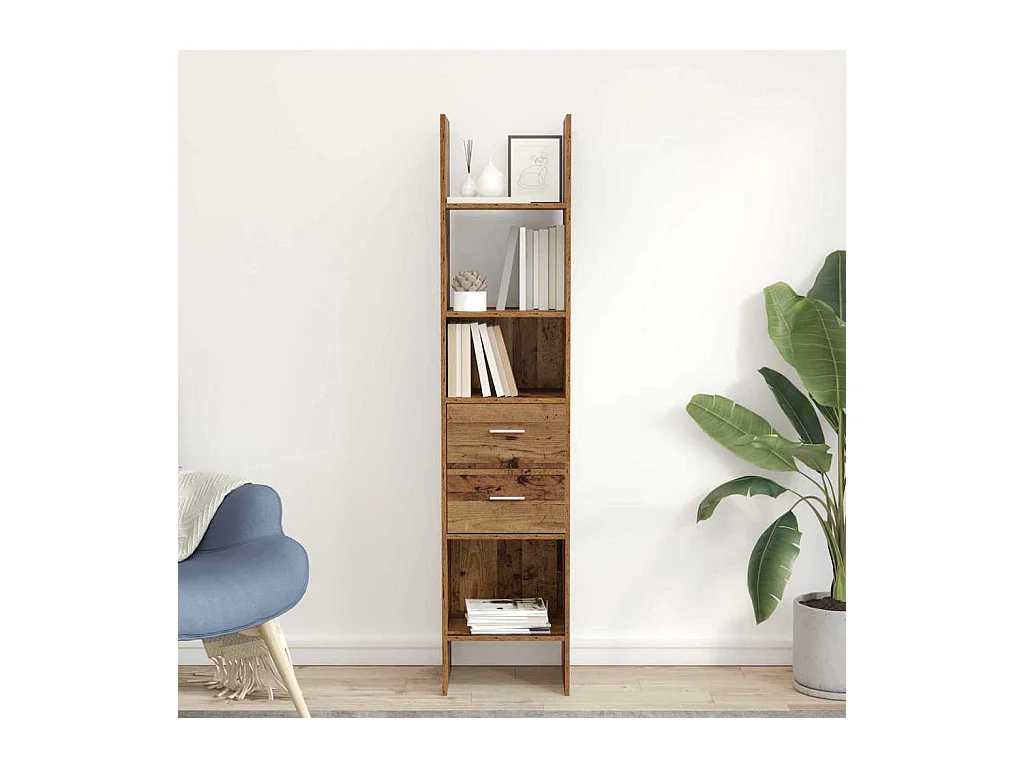 Bibliothèque Bois ancien 40 x 35 x 180 cm Bois d'ingénierie