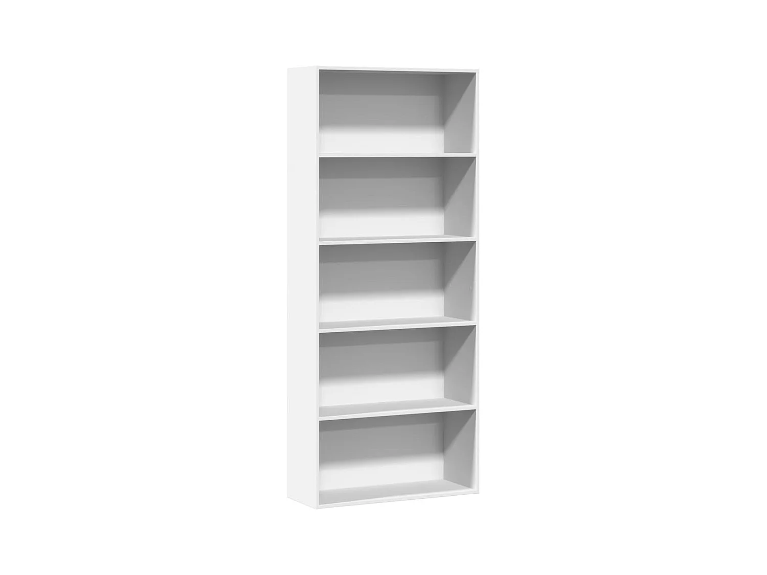 Boekenkast 80x30x189 cm bewerkt hout wit