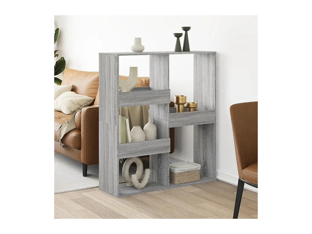Separador de ambientes madera gris Sonoma 100x33x115 cm