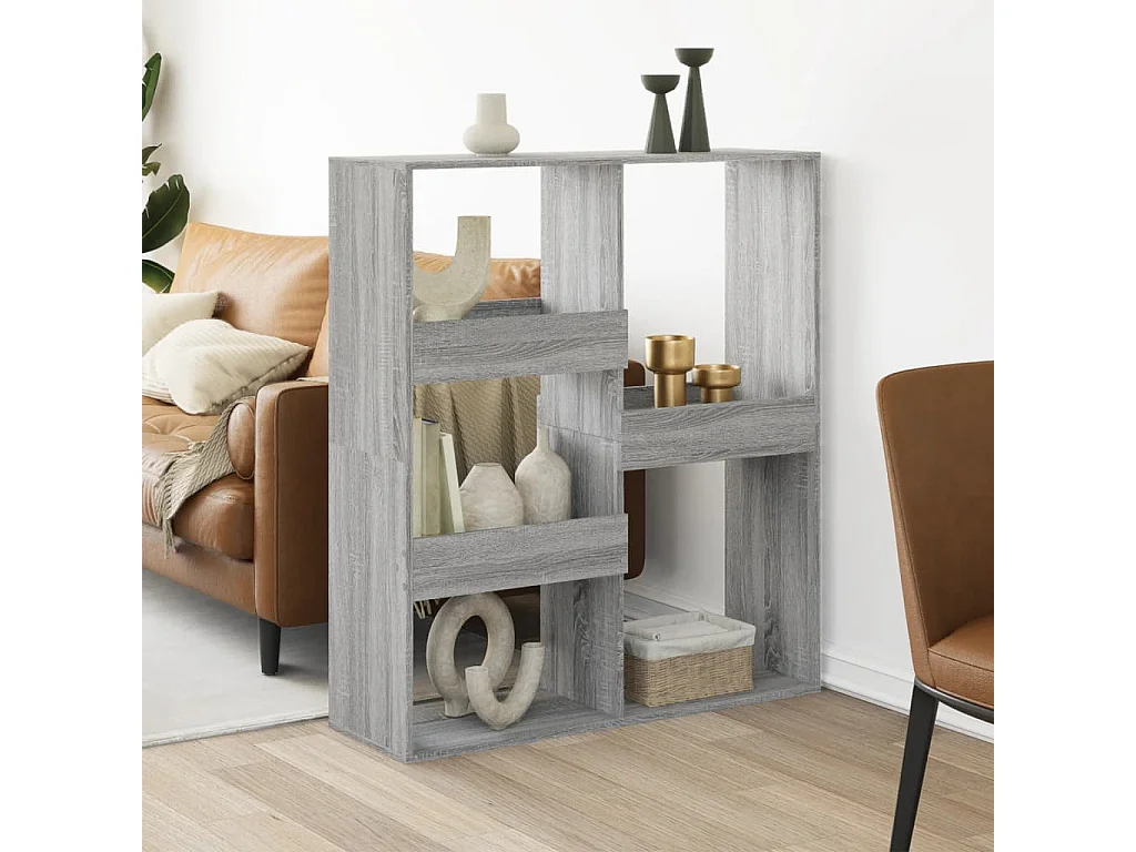 Bibliothèque / Cloison de séparation sonoma gris 100x33x115 cm bois ingénierie