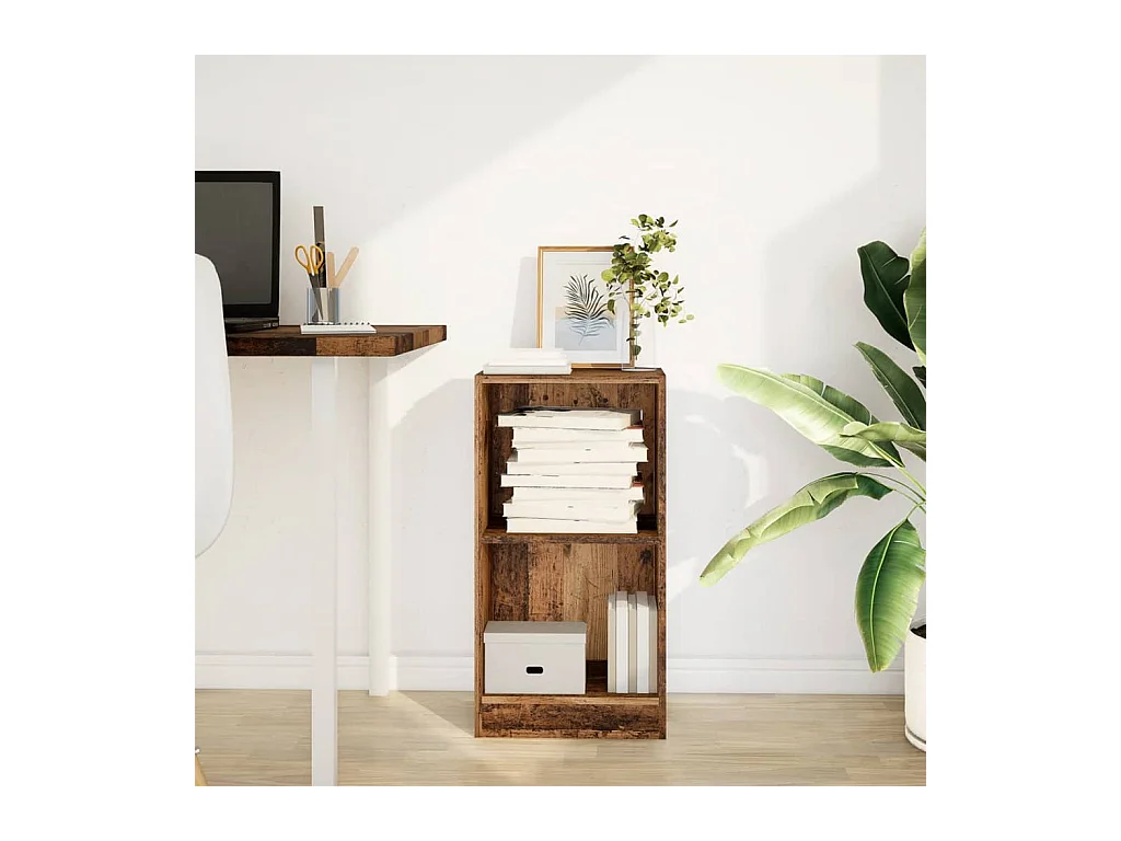 Bibliothèque vieux bois 40x24x76 cm bois d'ingénierie