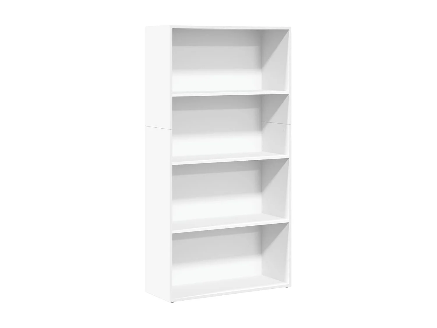 Boekenkast 80x30x152 cm bewerkt hout wit