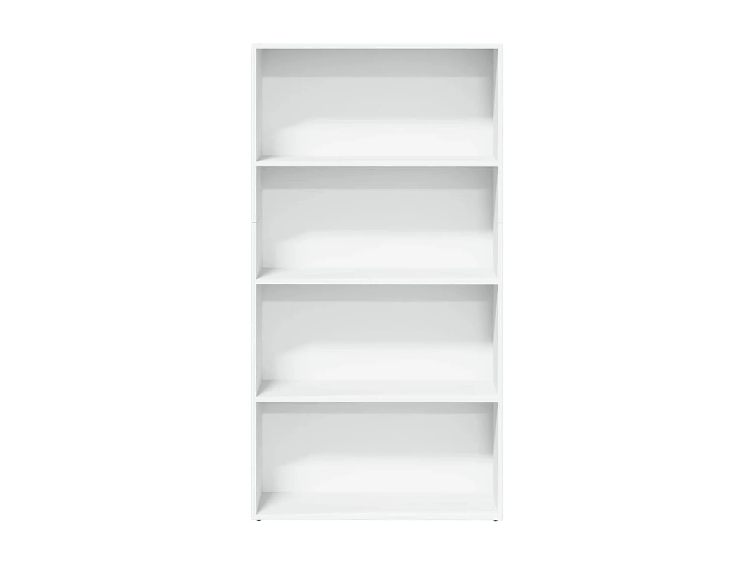 Boekenkast 80x30x152 cm bewerkt hout wit