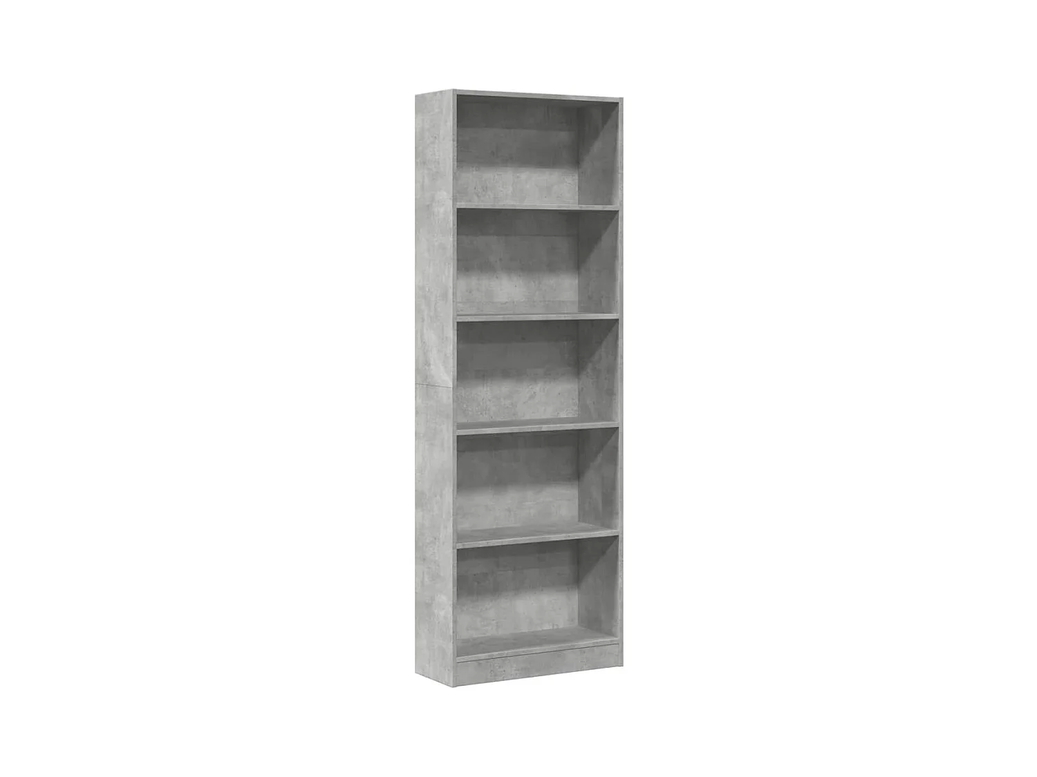 Bibliothèque gris béton 60x24x176 cm bois d'ingénierie