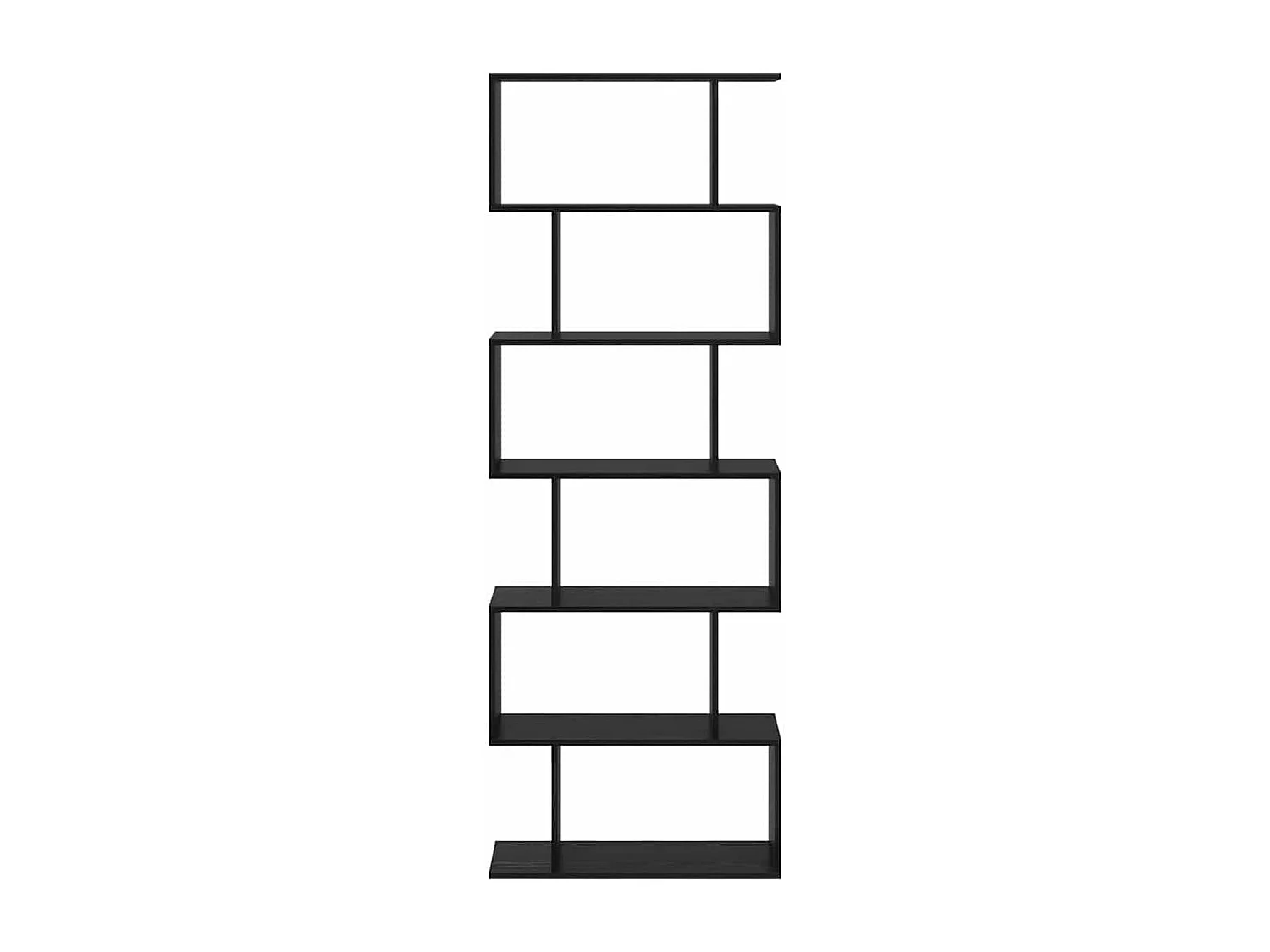 Bibliothèque Noir 70 x 24 x 193.5 cm Bois d'ingénierie