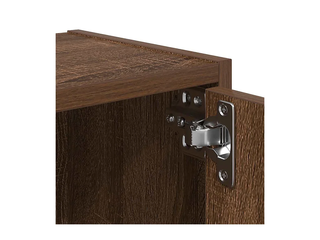 Bibliothèque chêne marron 40x24x102 cm bois d'ingénierie