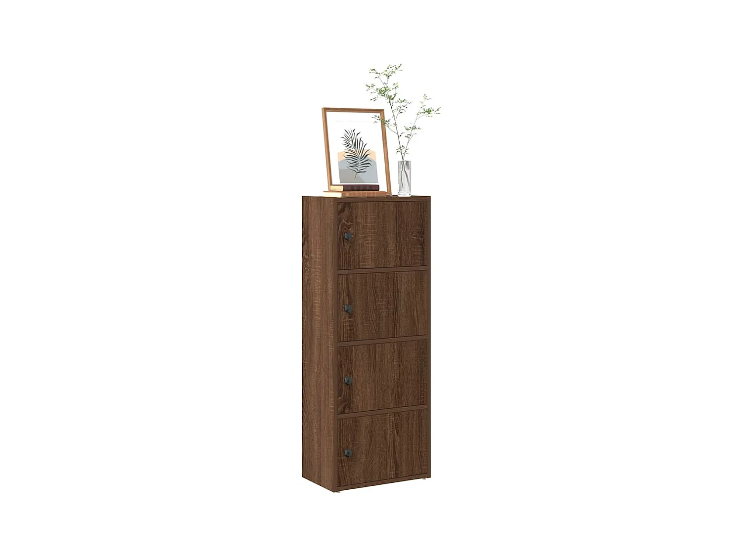 Bibliothèque chêne marron 40x24x102 cm bois d'ingénierie