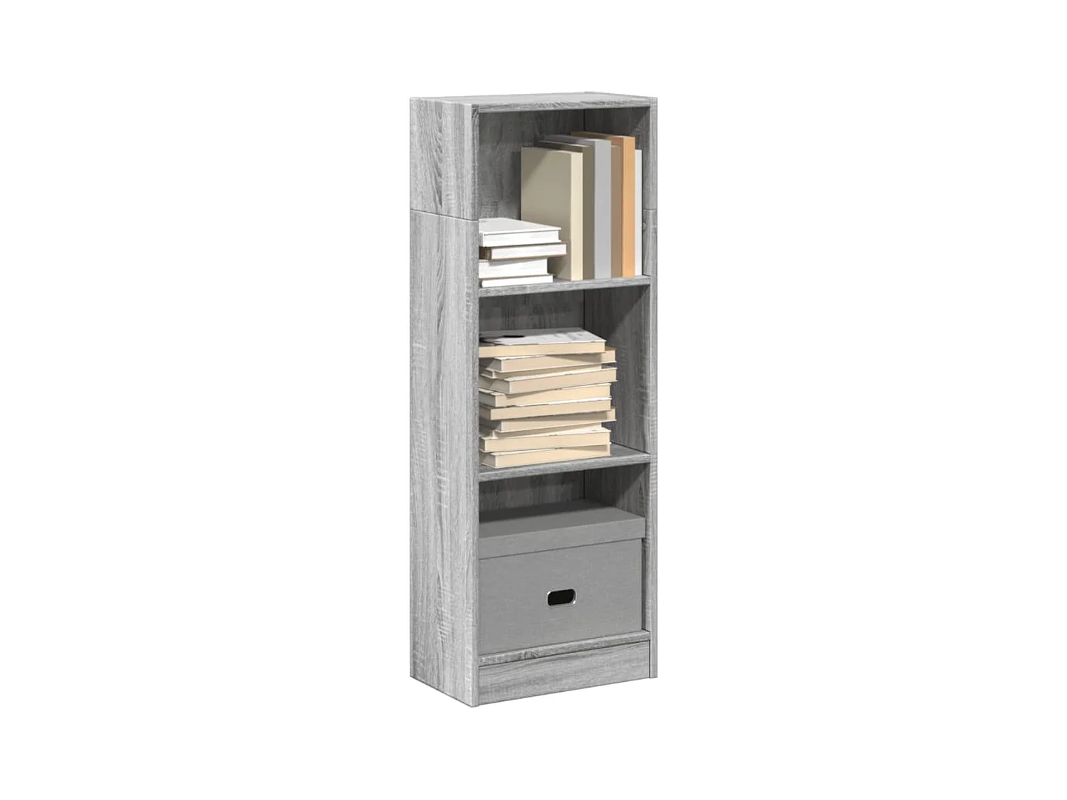 Estantería de madera de ingeniería gris Sonoma 40x24x109 cm