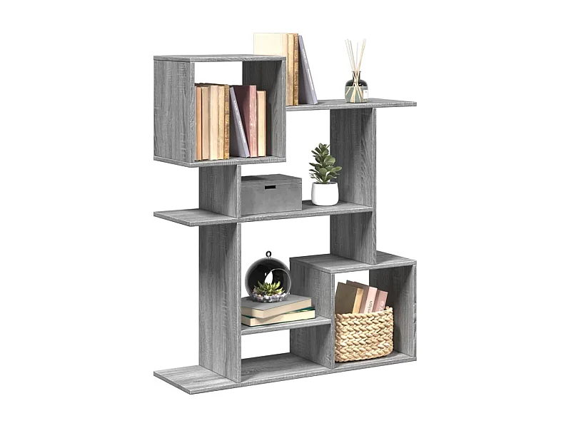 Librería divisora madera ingeniería gris Sonoma 92x29x112 cm